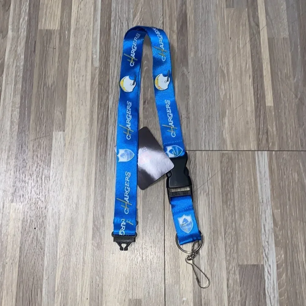 NFL Los Angeles Chargers THROWBACK RETRO Deluxe Lanyard Breakaway Football chain